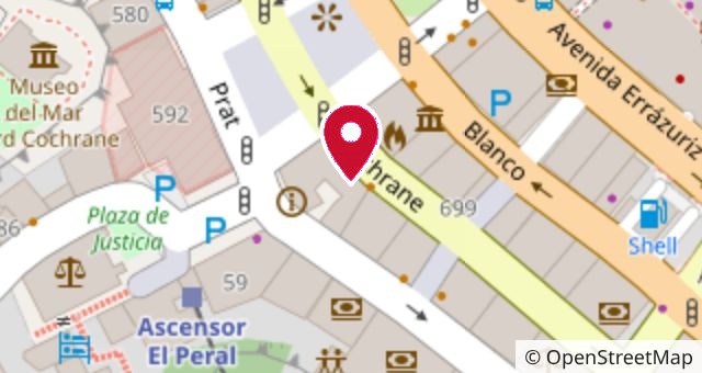 Plano de ubicación de la sede de Valparaíso, en Plaza Sotomayor 233.
